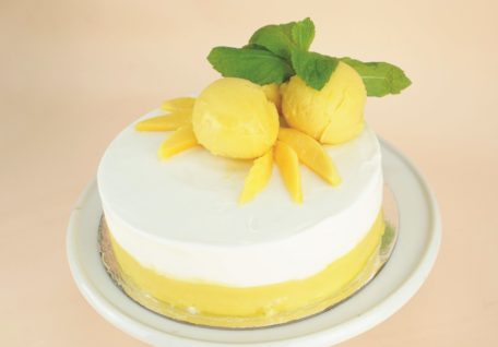 Fruity Mango Coconut Gelato Cake